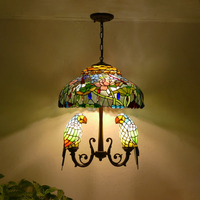 Glass Tiffany Lamp, Retro Pendant Light, Hallway Light