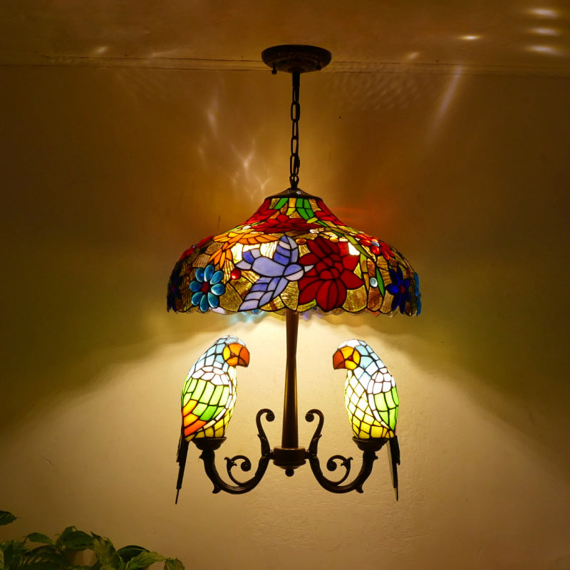 Glass Tiffany Lamp, Retro Pendant Light, Hallway Light