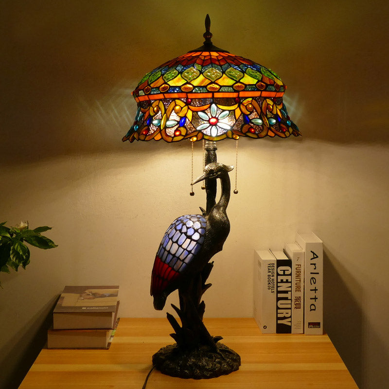 Glass Tiffany Table Lamp, Reading Light, Bedroom Light