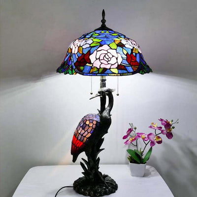 Glass Tiffany Table Lamp, Reading Light, Bedroom Light