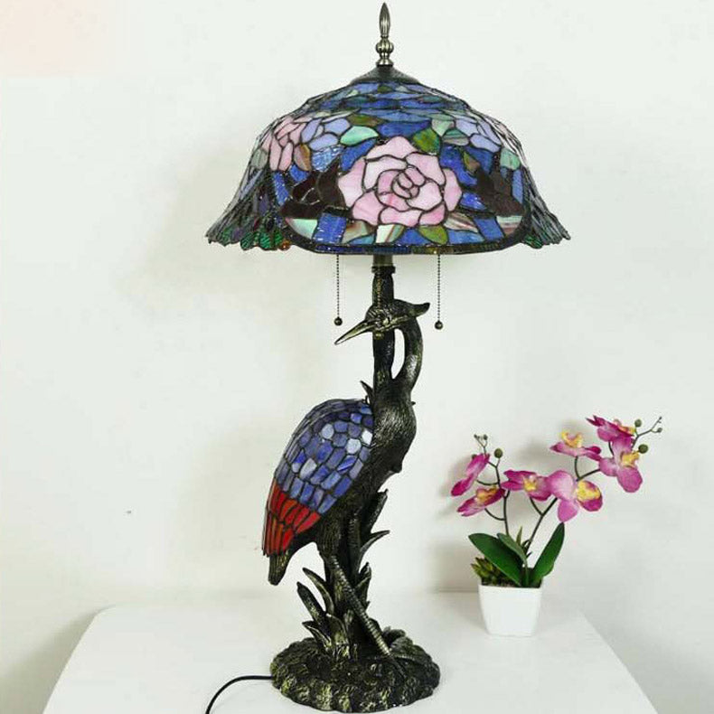 Glass Tiffany Table Lamp, Reading Light, Bedroom Light