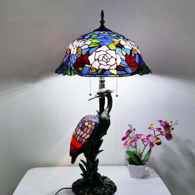 Glass Tiffany Table Lamp, Reading Light, Bedroom Light