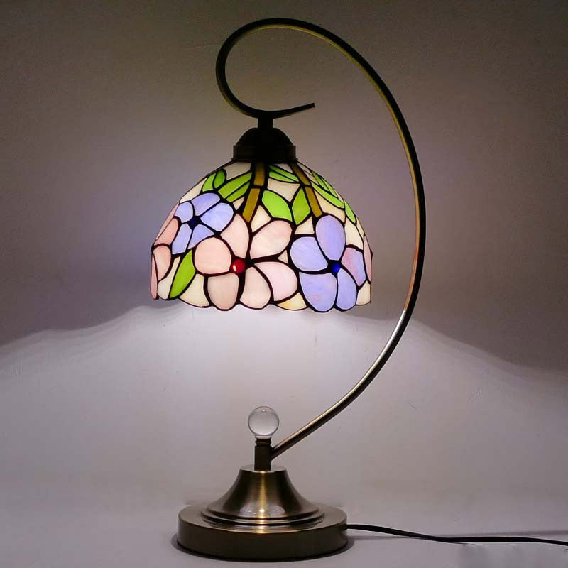 Glass Tiffany Table Lamp, Reading Light, Bedroom Light