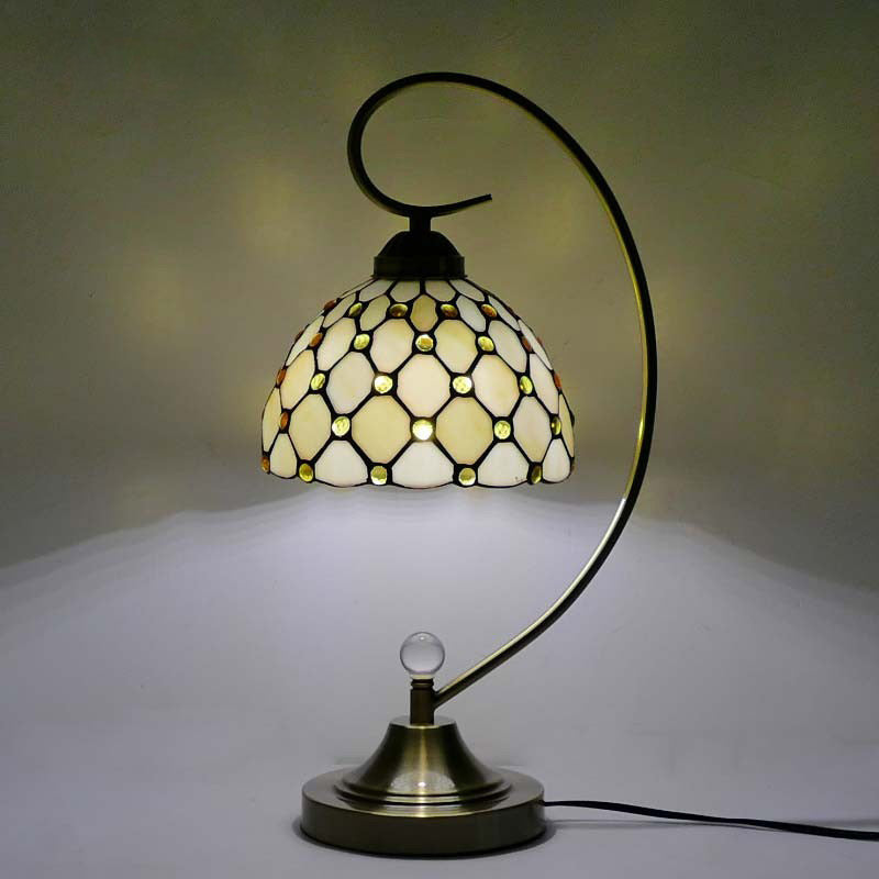 Glass Tiffany Table Lamp, Reading Light, Bedroom Light