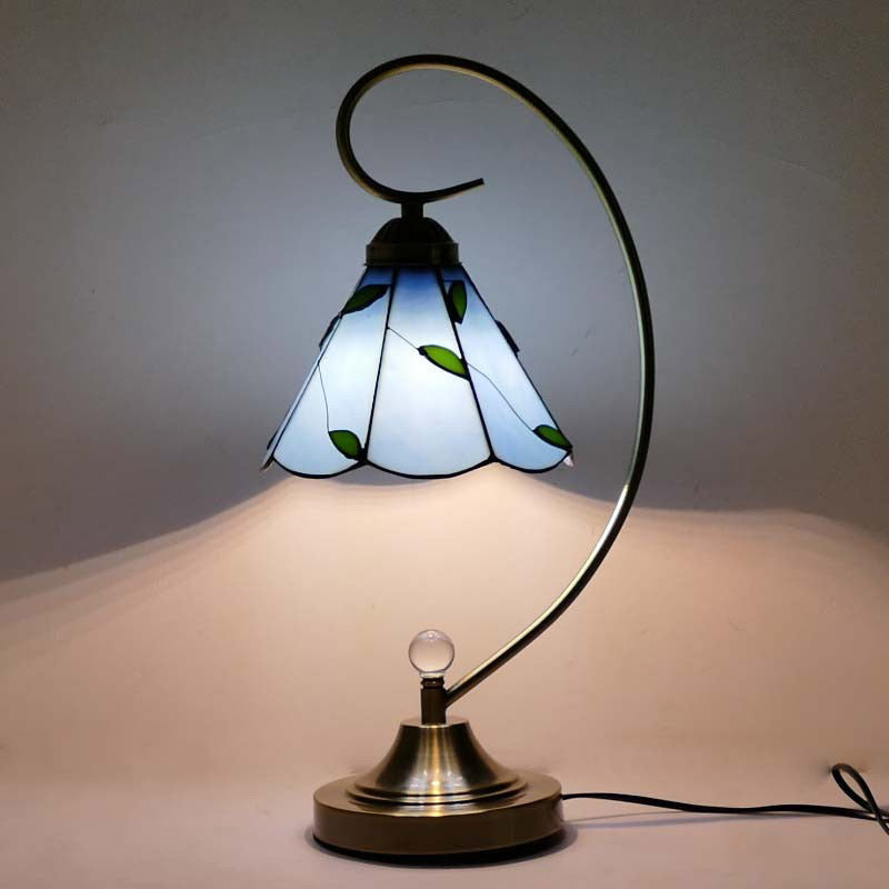 Glass Tiffany Table Lamp, Reading Light, Bedroom Light