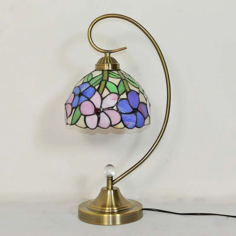 Glass Tiffany Table Lamp, Reading Light, Bedroom Light