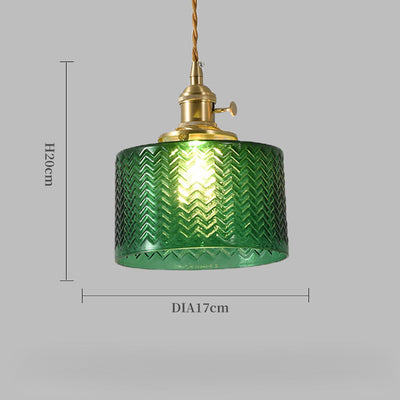 Green Glass Chandelier, Brass Pendant Light, Pendant Light Bedroom