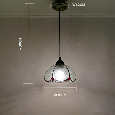 Grilled Bend Pendant Light, Glass Hallway Light, Corridor Lamp