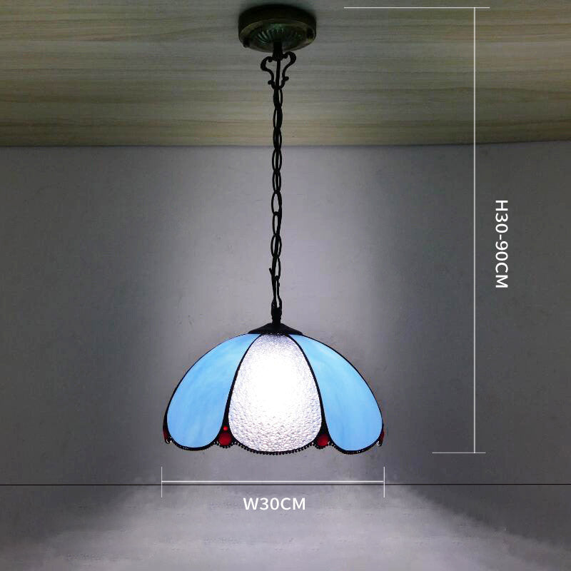 Grilled Bend Pendant Light, Glass Hallway Light, Corridor Lamp