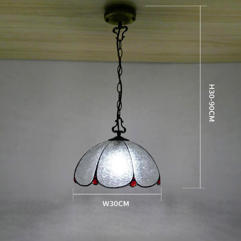 Grilled Bend Pendant Light, Glass Hallway Light, Corridor Lamp