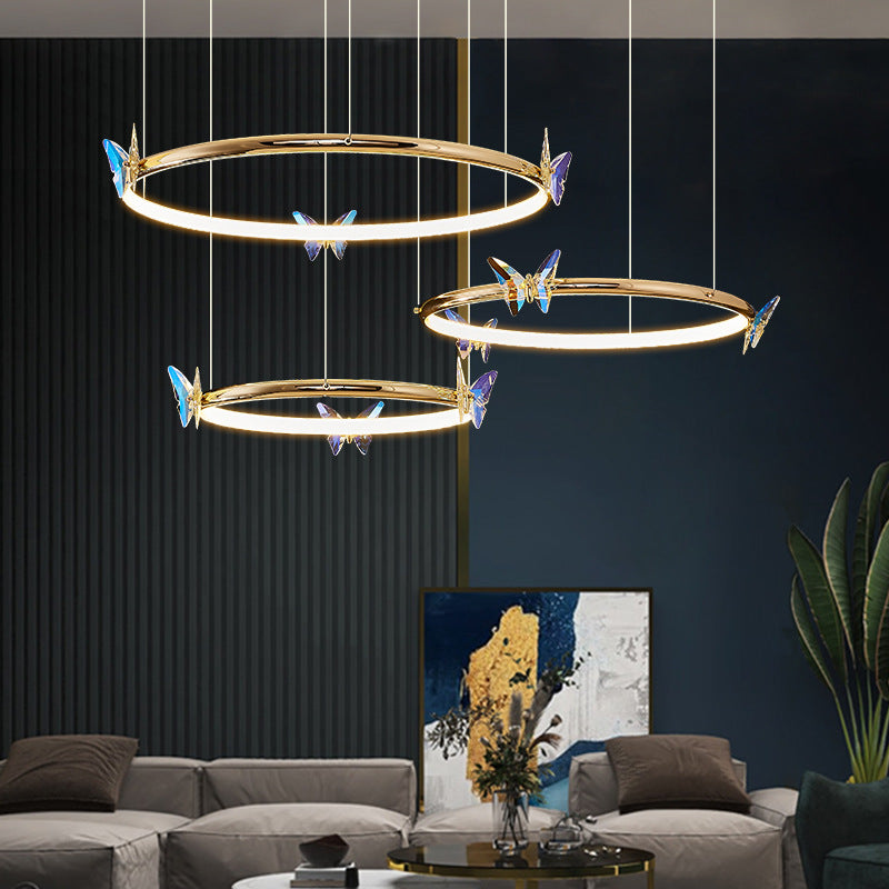 Illusion Crystal Butterfly Chandelier, Pendant for Living Room