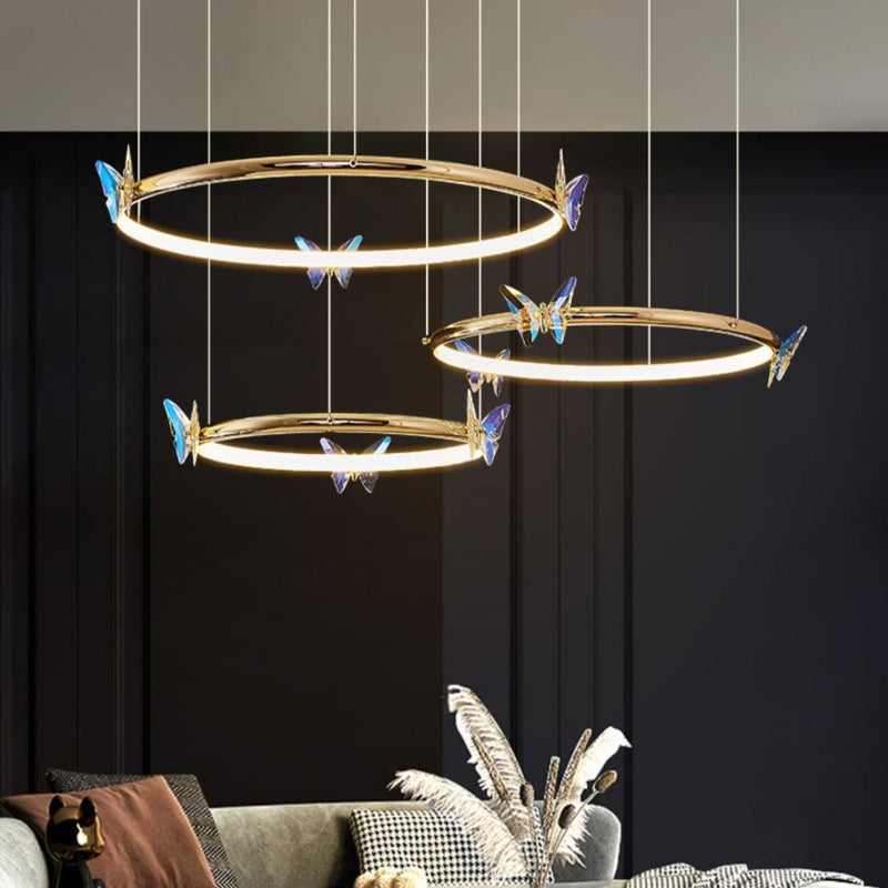 Illusion Crystal Butterfly Chandelier, Pendant for Living Room