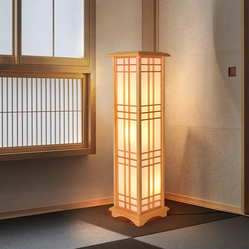 Japanese Floor Lamp, Log Living Room Light, Bedroom Light