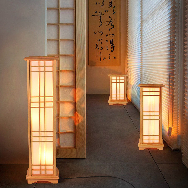 Japanese Floor Lamp, Log Living Room Light, Bedroom Light