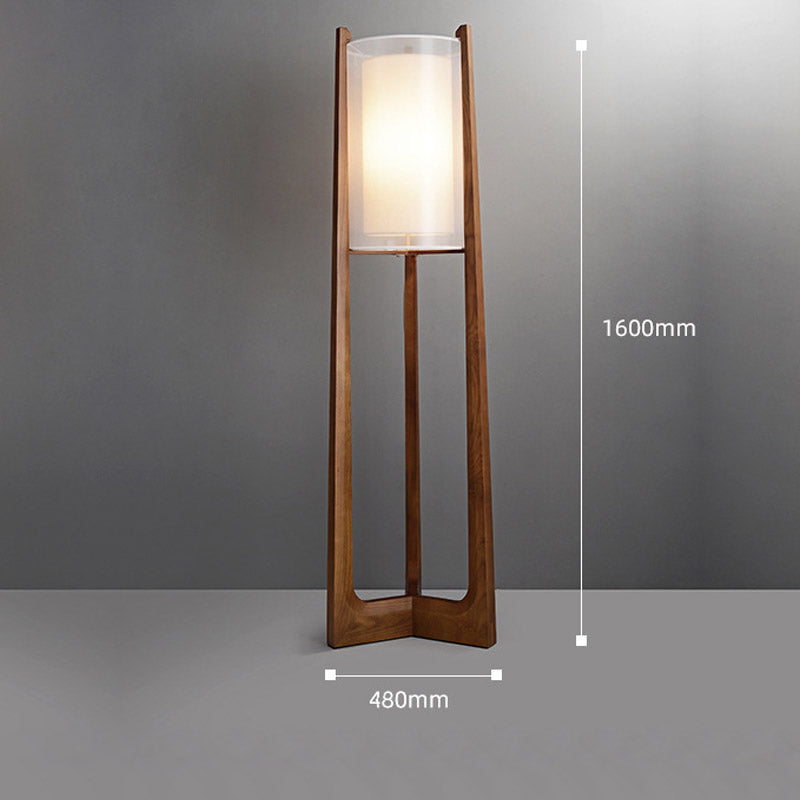 Japanese Floor Lamp, White Wax Living Room Light, Bedroom Light