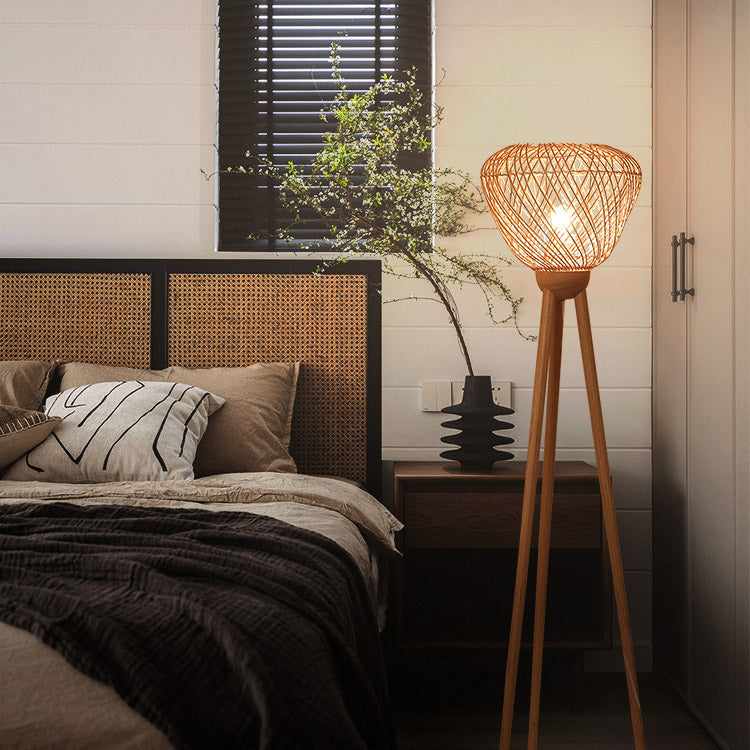 Japanese Retro Floor Lamp, Corner Living Room Light, Bedroom Light