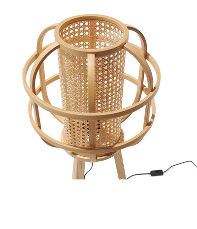 Japanese Simple Floor Lamp, Rattan Living Room Light, Bedroom Light