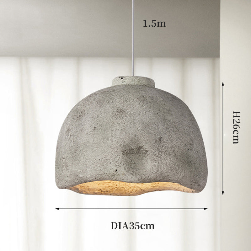 Japanese Vintage Chandelier, Resin Stone Handmade Pendant Light, Living Room Light, Dining Room Light, Bedroom Room Light