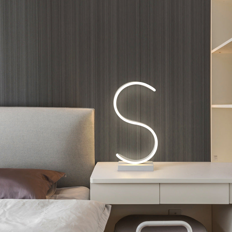 Letter C and S Table Lamp, Bedside Table Lamp, Modern Bedside Lamp