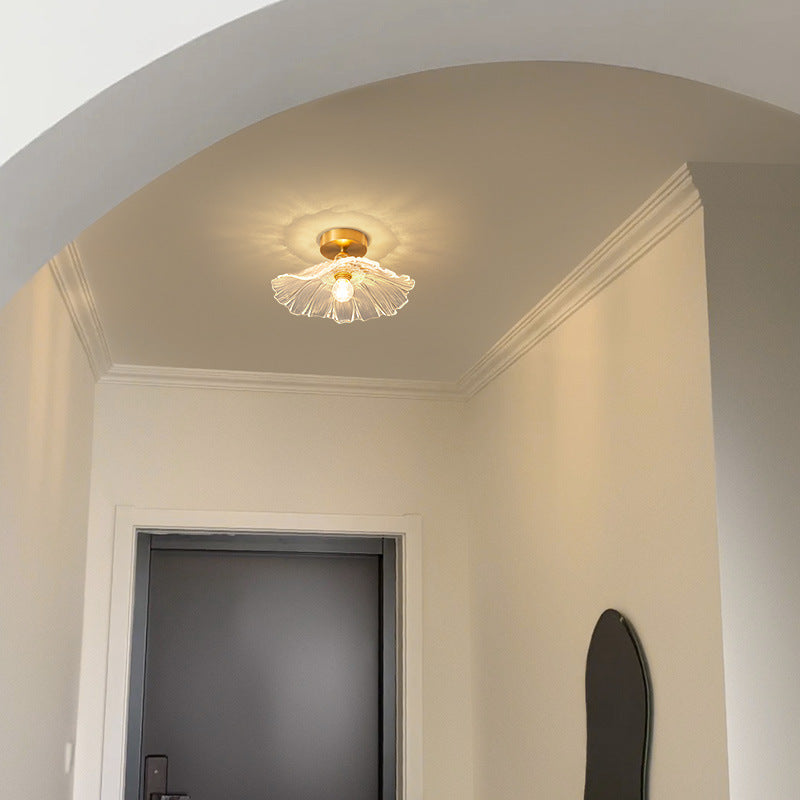 Lotus Leaf Ceiling Light, Retro Foyer Light, Hallway Ceiling Light