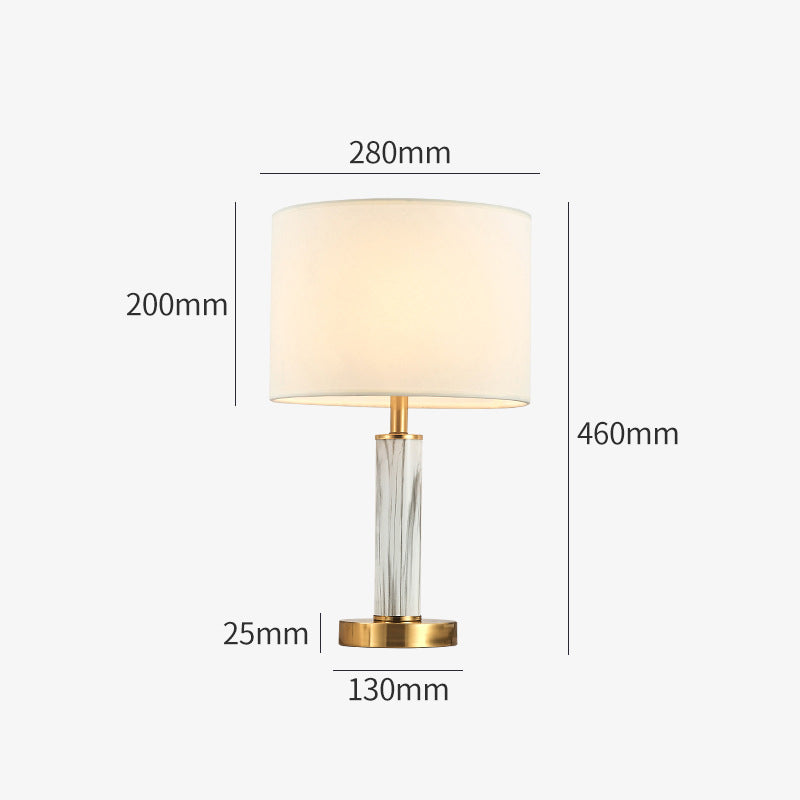 Marble Pleated Table Lamp, Table Lamp for Bedroom