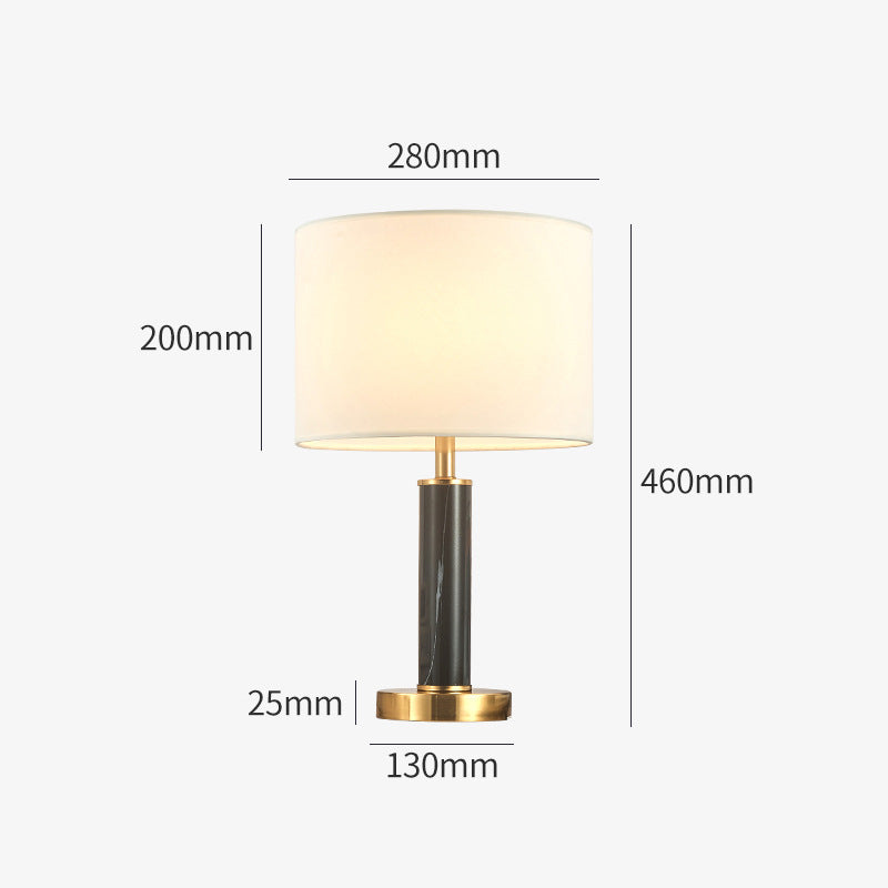 Marble Pleated Table Lamp, Table Lamp for Bedroom