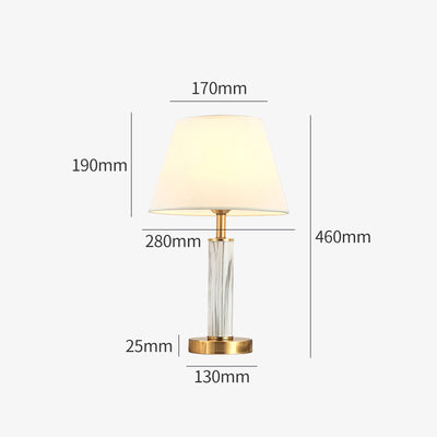 Marble Pleated Table Lamp, Table Lamp for Bedroom