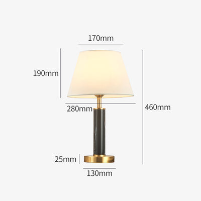 Marble Pleated Table Lamp, Table Lamp for Bedroom