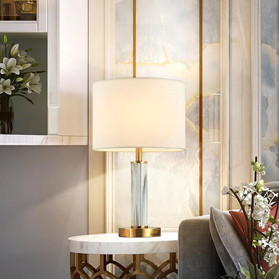 Marble Pleated Table Lamp, Table Lamp for Bedroom