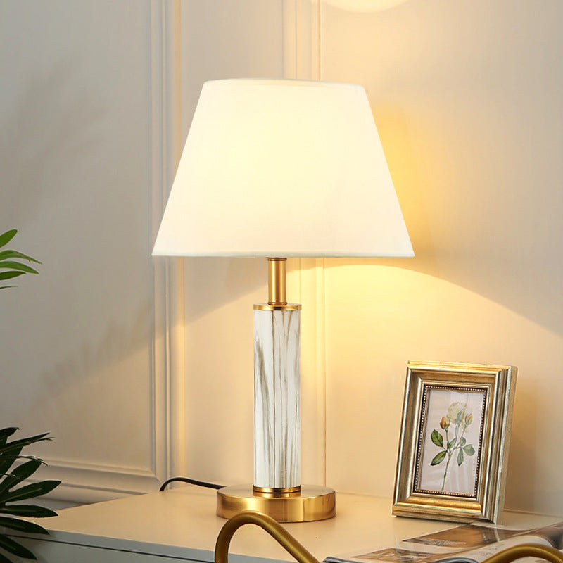 Marble Pleated Table Lamp, Table Lamp for Bedroom