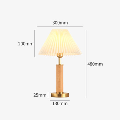 Marble Pleated Table Lamp, Table Lamp for Bedroom