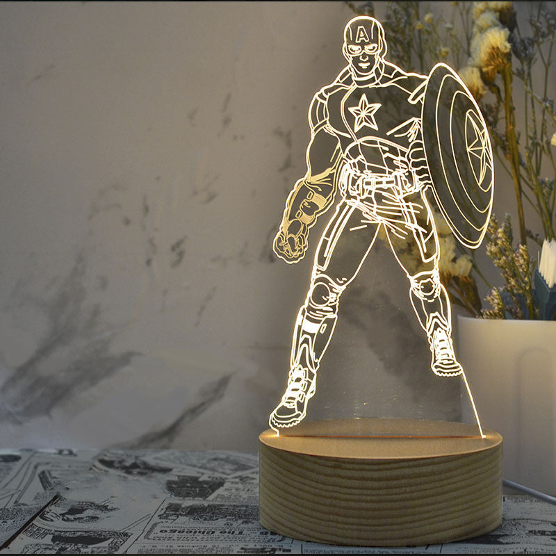 Marvel Captain America 3D Night Light, Table Night Light