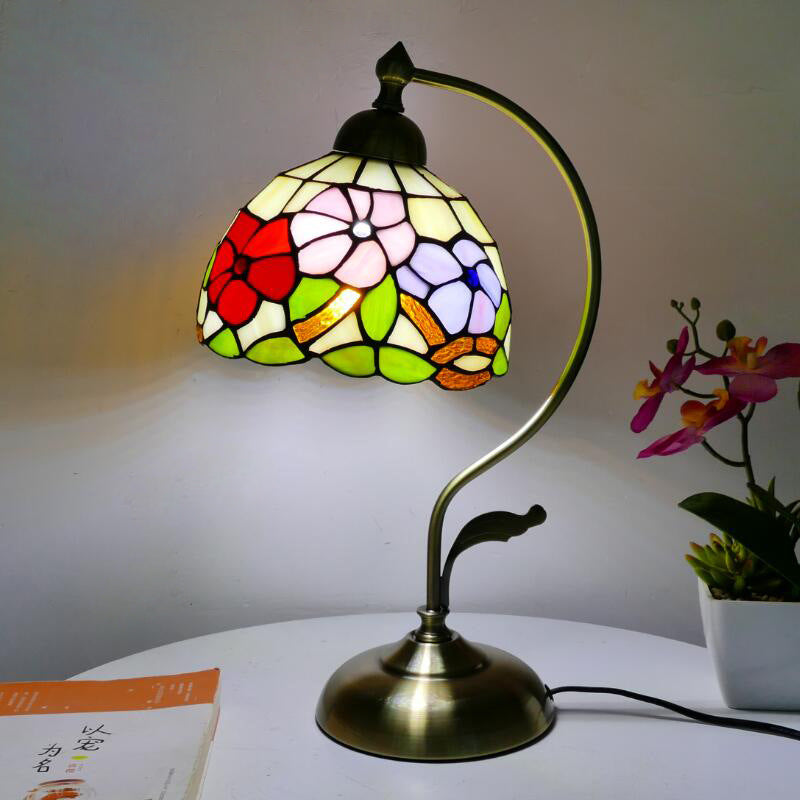 Mediterranean Sea Tiffany Table Lamp, Reading Light, Living Room Light