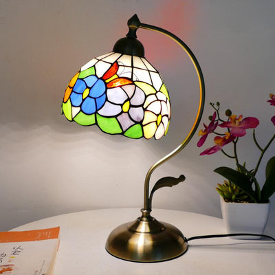 Mediterranean Sea Tiffany Table Lamp, Reading Light, Living Room Light