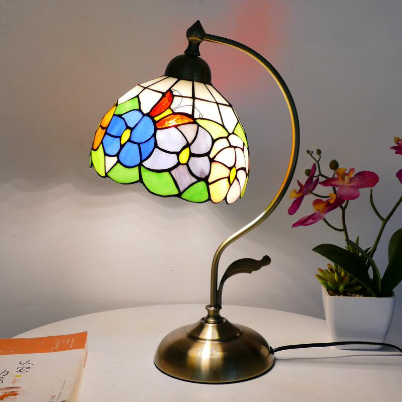 Mediterranean Sea Tiffany Table Lamp, Reading Light, Living Room Light