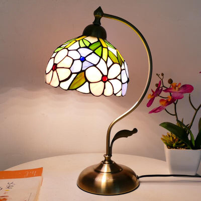 Mediterranean Sea Tiffany Table Lamp, Reading Light, Living Room Light