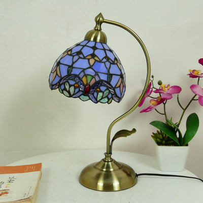 Mediterranean Sea Tiffany Table Lamp, Reading Light, Living Room Light