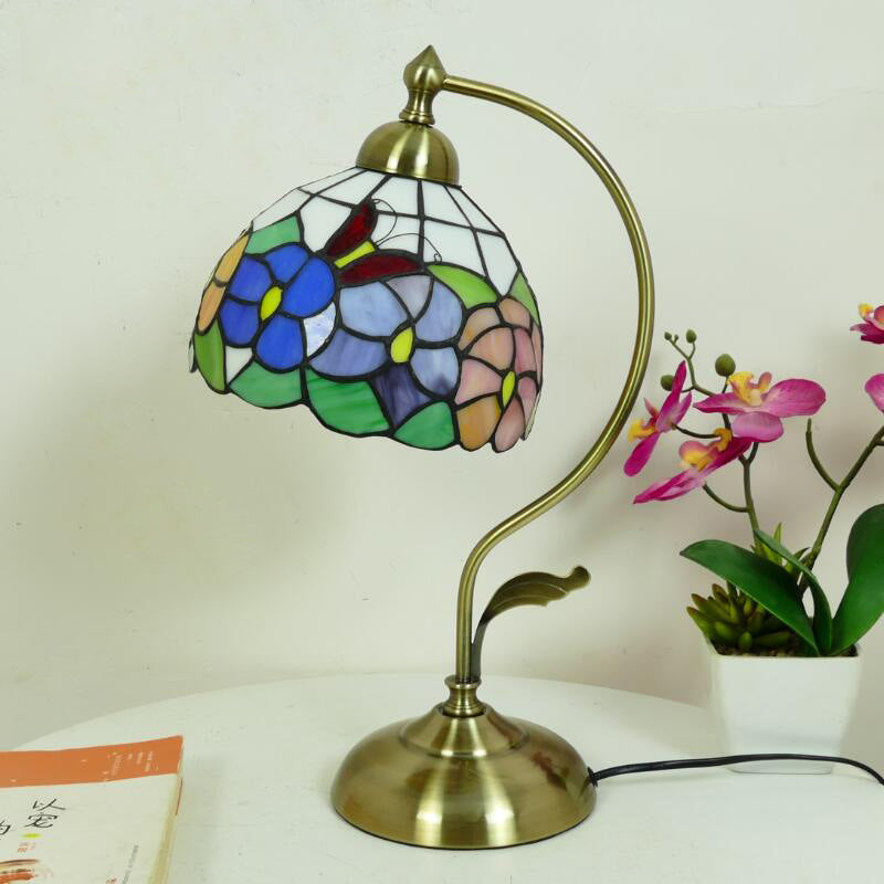 Mediterranean Sea Tiffany Table Lamp, Reading Light, Living Room Light