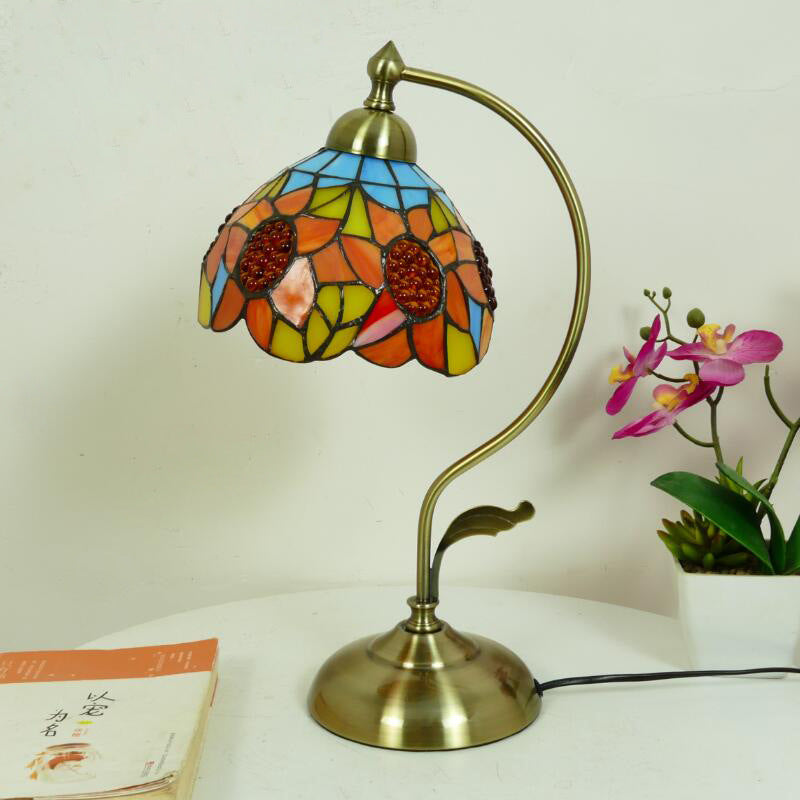 Mediterranean Sea Tiffany Table Lamp, Reading Light, Living Room Light