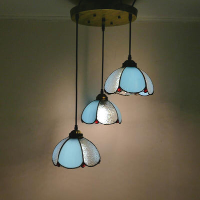 Mediterranean Tiffany Lamp, Glass Pendant Light, Living Room Light