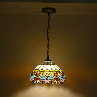 Mediterranean Tiffany Lamp, Iron Pendant Light, Hallway Light