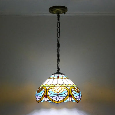 Mediterranean Tiffany Lamp, Iron Pendant Light, Hallway Light