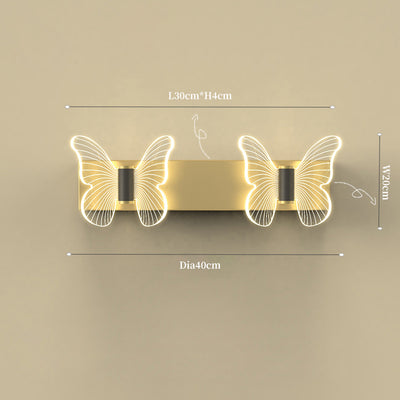 Modern Butterfly Wall Light, Wall Light for Bedroom