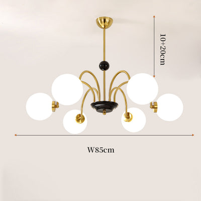 Modern Glass Ball Hanging Light, Living Room Pendant Light