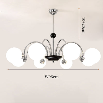 Modern Glass Ball Hanging Light, Living Room Pendant Light