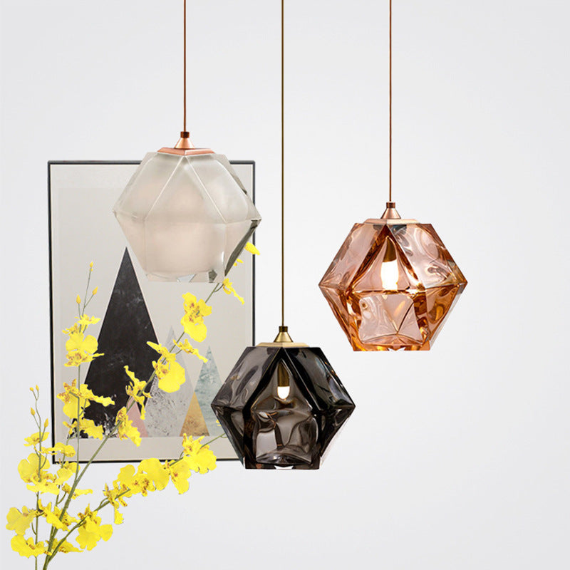 Modern Glass Hanging Light, Pendant Light for Dining Room