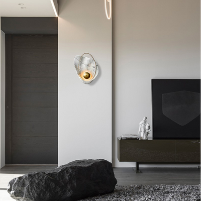 Modern Marble Seashell Wall Light, Scandinavian Light, Bedroom Light, Living Room Light