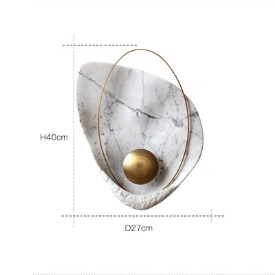 Modern Marble Seashell Wall Light, Scandinavian Light, Bedroom Light, Living Room Light