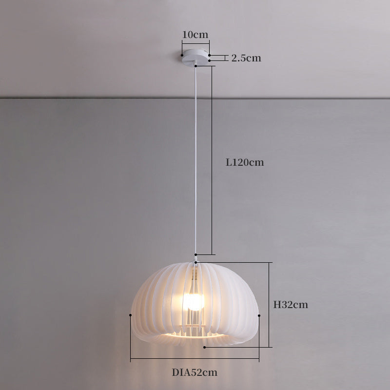 Modern White Pumpkin Pendant Light, Pendant for Living Room