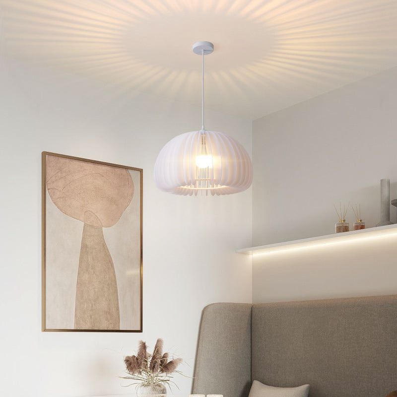 Modern White Pumpkin Pendant Light, Pendant for Living Room